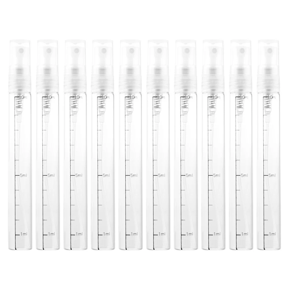 

10 шт флаконы для парфюмерии портативные флаконы для путешествий 10 (прозрачные)