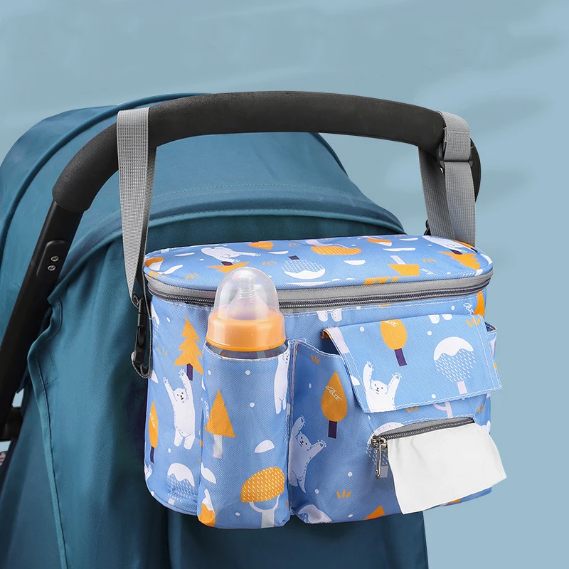 

Baby Stroller Organizer Bag Cup Holder Stroller Baby Car Bag Trolley Mummy Diaper Bag Large Capacity Travel Stroller Accessories