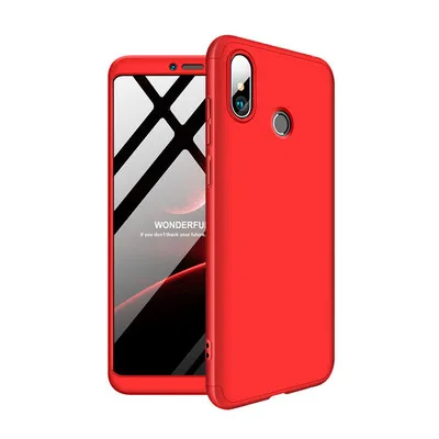 full red Чехол полностью защищающий телефон для Xiaomi Redmi Note 8 Pro крышка на xiomi Redmi Note 7 камеры одноступенного процесса 8 7s 6A 6 Pro защитный бампер жесткая задняя панель - Цвет: full red