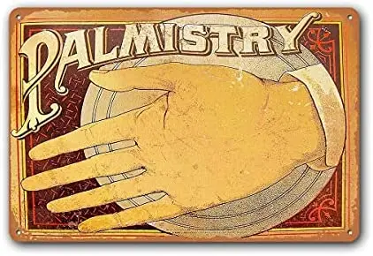 

Retro Art Poster Signboard Home Decoration Signage Retro Metal Signage Bar Wall Decoration Palm Reading Sign 8x12 Inches