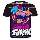 Funkin пятницу 3D печать футболки для мальчиков и девочек с рисунком в стиле аниме уличная мода Harajuku футболка с изображением якоря для детей; Футболки; Топы; Одежда