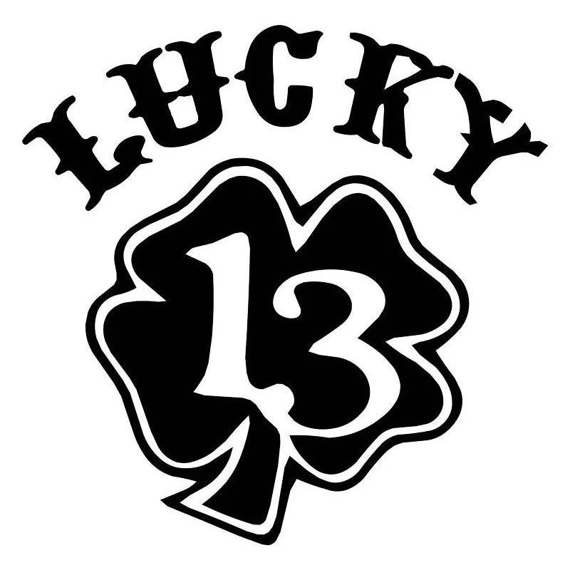

Funny Lucky 13 Clover Shamrock Car Sticker Automobiles Motorcycles Exterior Accessories Reflective Vinyl Decal for BMW VW Audi