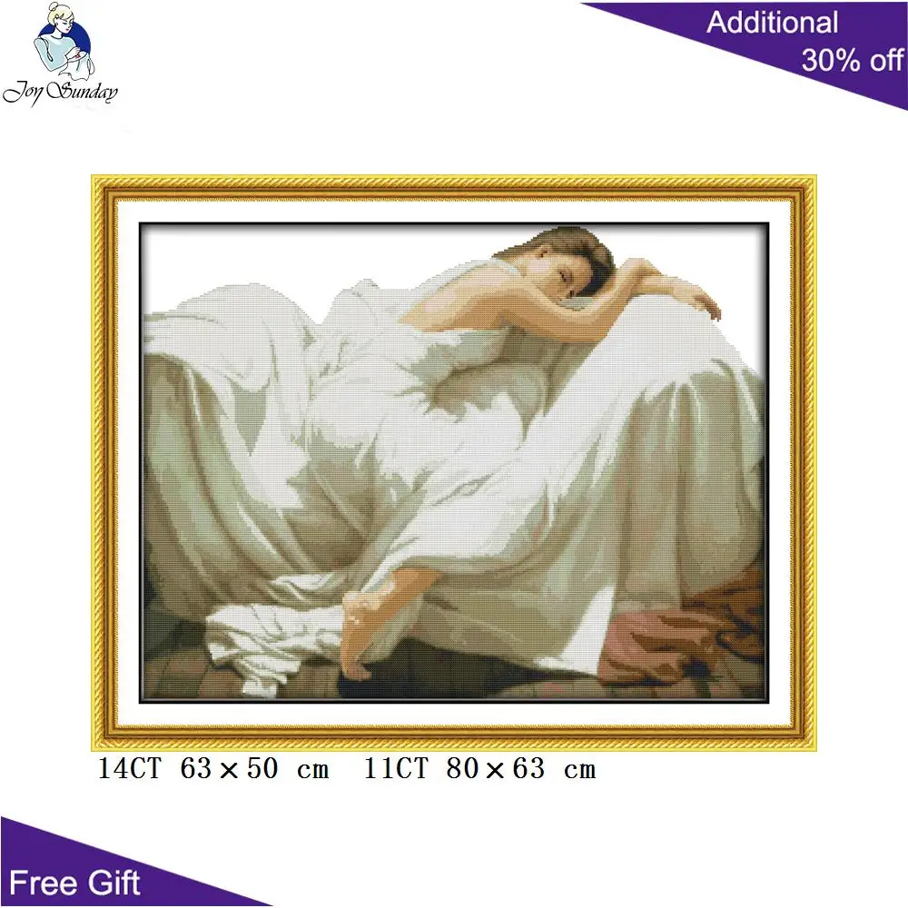 Joy Sunday-Beauty Beads Вышивка крестиком Счетный и штампованный домашний декор Спящая