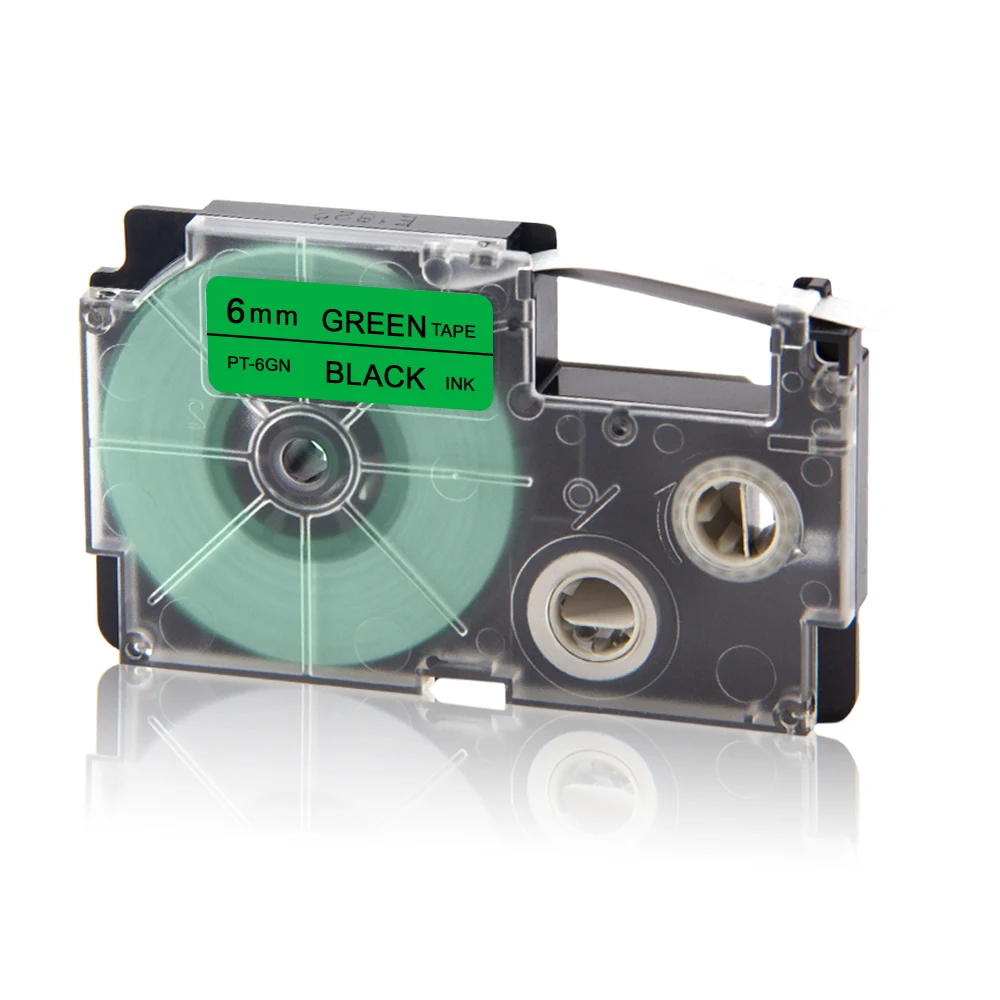 UniPlus сильная клейкая XR-6GN этикетировочная лента для Casio ярлык с буквами принтер XR