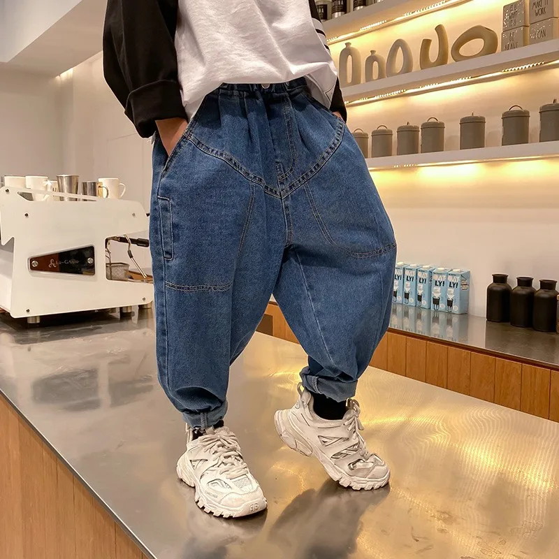 

Джинсовые брюки для мальчиков, на весну-осень