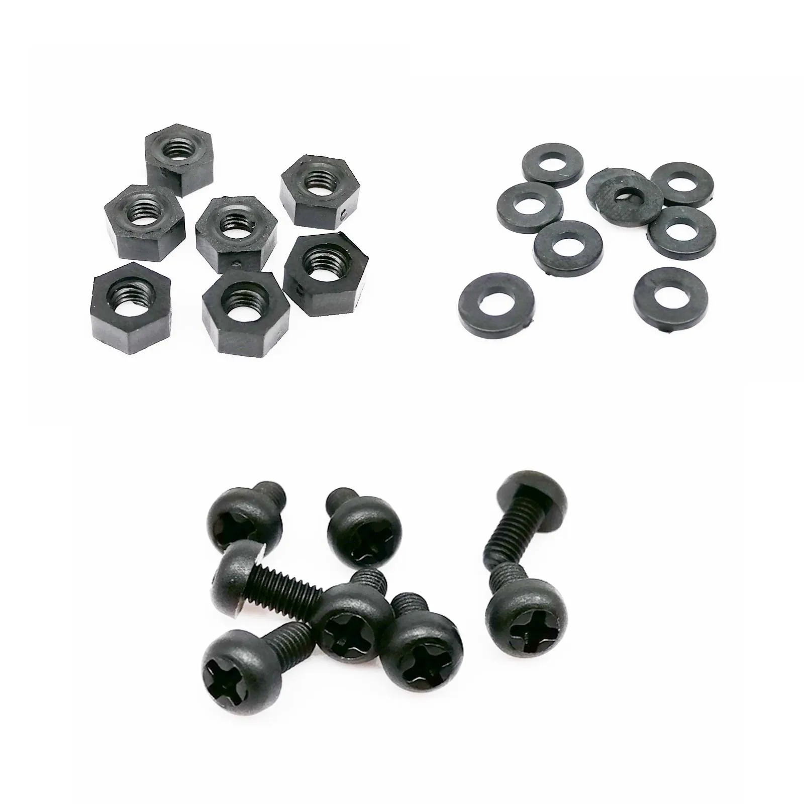 Набор Черных Пластиковых нейлоновых изолированных шестигранных гаек M2 5 M3 M4 445/1300