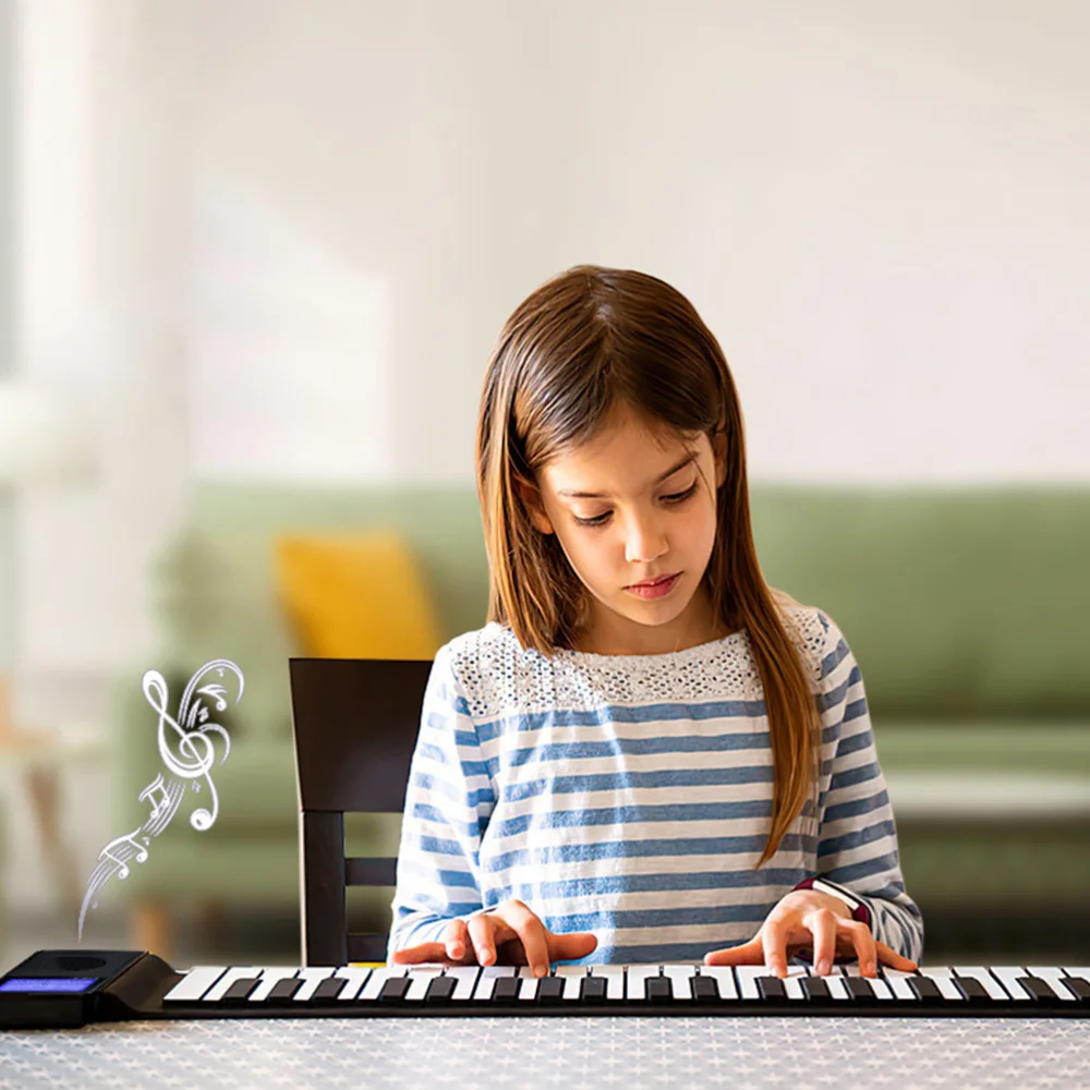

1Pc 88 Keys Roll Piano Volume Adjustable Electronic Piano for Children