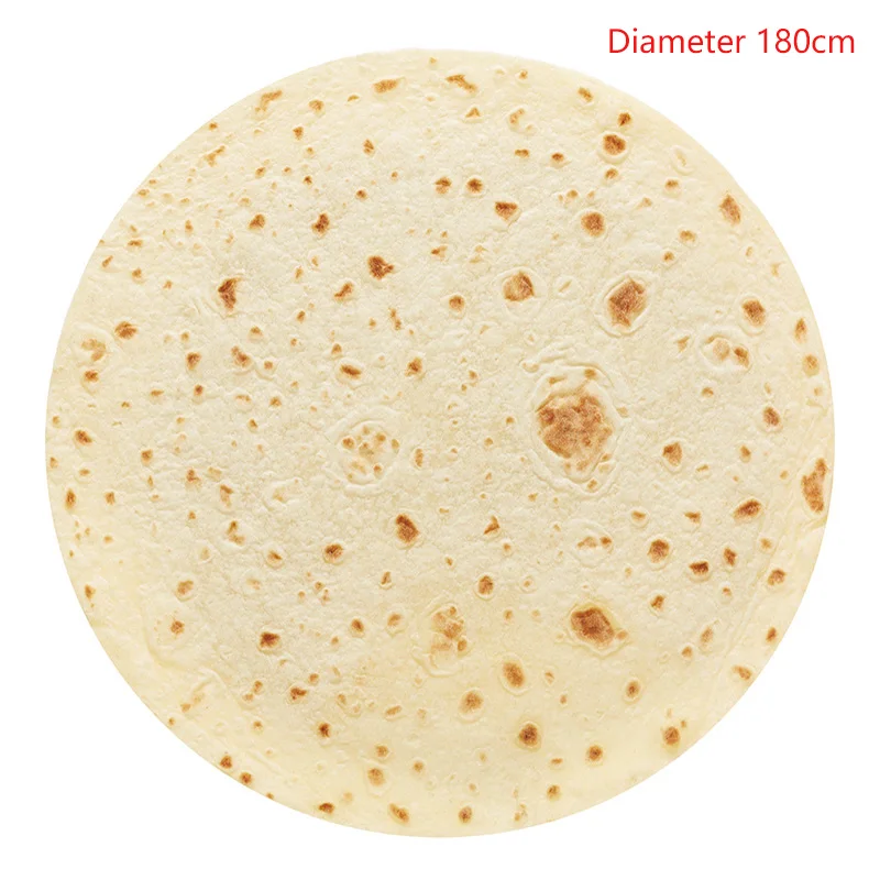 4 Diameter 180cm Одеяло мексиканского буррито для взрослых и детей, Фланелевое мягкое 3D покрывало с рисунком кукурузы, тортилии, пиццы, круглое одеяло, теплое флисовое пляжное одеяло для путешествий - Цвет: 4 Diameter 180cm