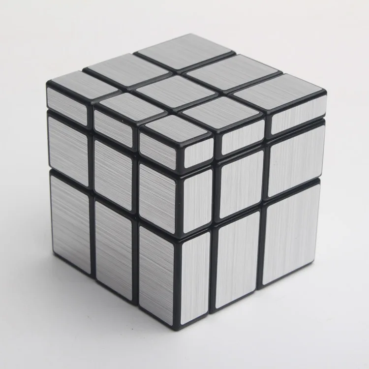 Black-Silver Профессиональный магический зеркальный куб TOBEFU 3x3x3, кубик золотого и серебряного цвета, магический пазл с литым покрытием, скоростной поворот, обучающие и обучающие игрушки - Цвет: Black-Silver