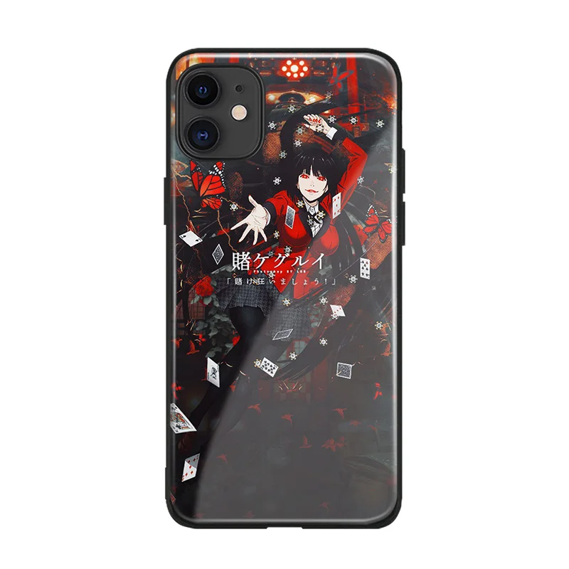 jabami yumeko cover for iphone se 6s 7 8 x xr xs 11 pro max samsung s note 10 20 plus glass phone case shell free global shipping