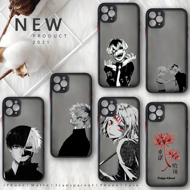 

Tokyo Ghoul anime Phone Case black matte transparent For iPhone 7 8 x xs xr 11 12 13 pro plus mini max Clear Funda