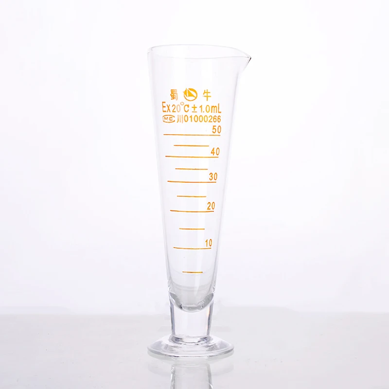 Graduate,with spout,short lines.Capacity 50ml,Measuring glass,Medicine glass,Test mixer