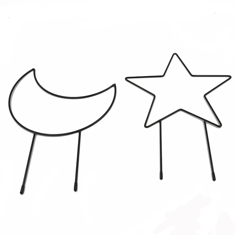 Опора для садовых растений металлический столб Луны/звезд решетка горшка