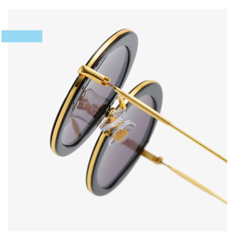 Круглые мужские Солнцезащитные очки женские Модные металлические оправы sonnenbrille