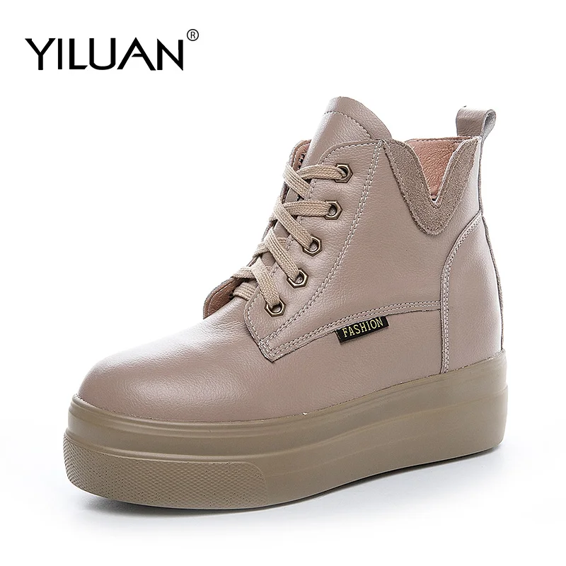 2020 кожаные брендовые зимние сапоги женские модные ботинки челси на шнуровке