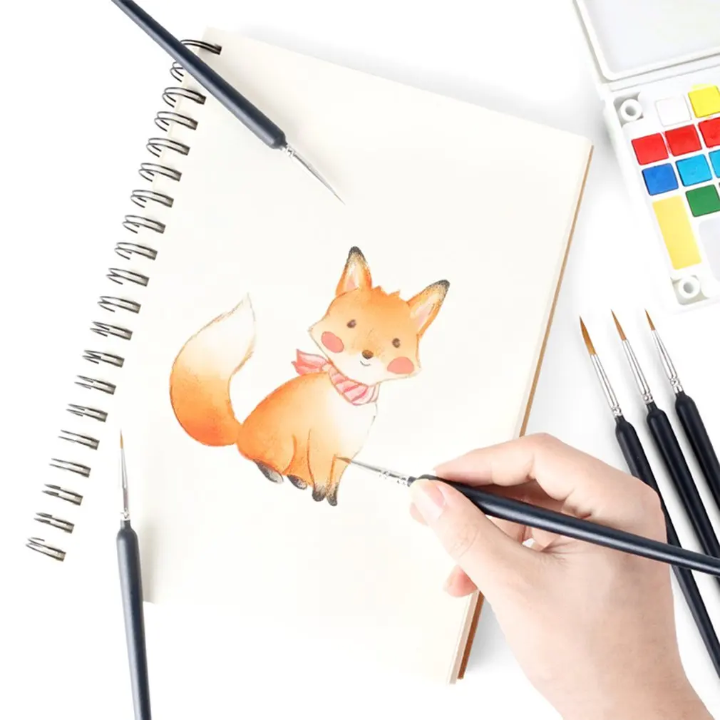 

Memory Miniature Paint Brushes Set Professional Nylon hook line pen Art Liner drawing for Acrylic Watercolor Painting