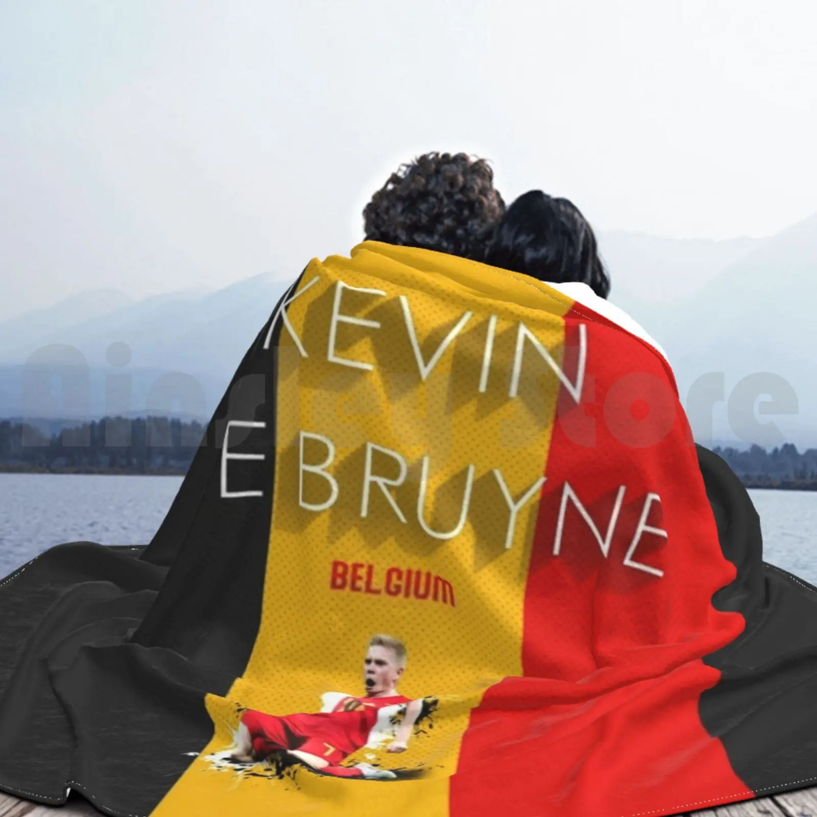 Kdb одеяло Король Бельгии для дивана-кровати путешествий Бельгия футбол винтажный