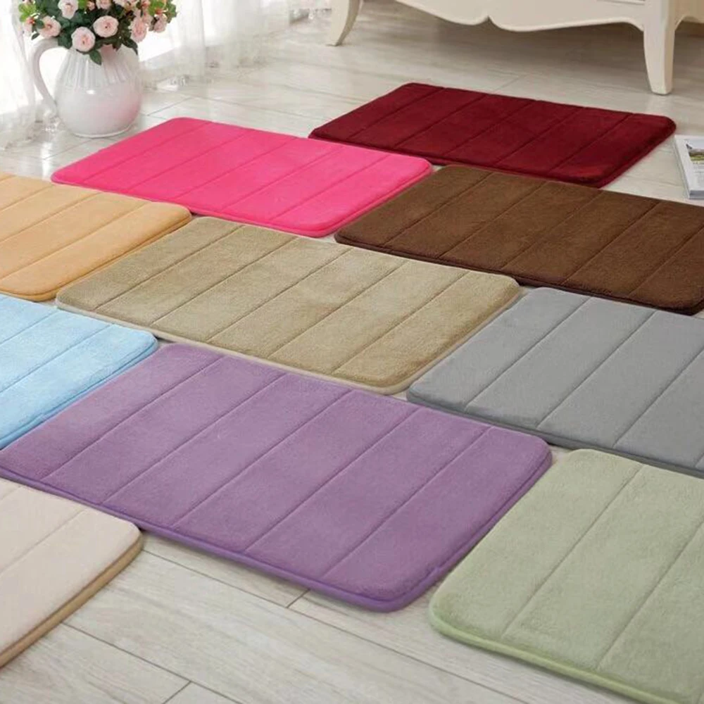 

Anti-Slip Bath Mat Super Absorbent Bathroom Carpets Rugs Soft Memory Foam Floor Bedroom Toilet Floor Shower Rug