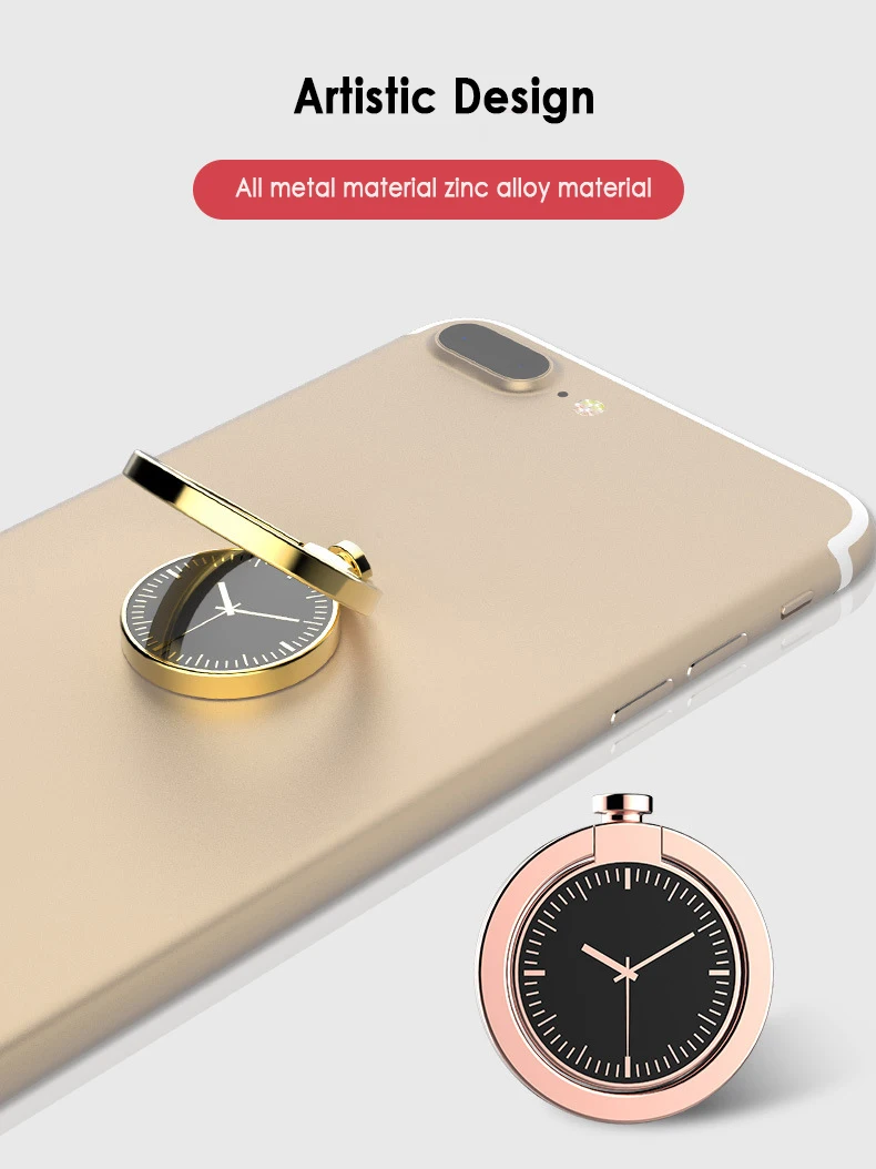 Держатель из сплава с кольцом на палец Роскошный Универсальный дизайн часов