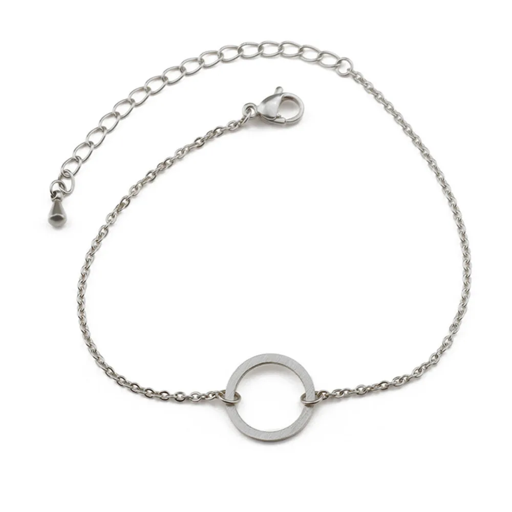 2019 модный простой круглый браслет карма минималистичные круглые браслеты для