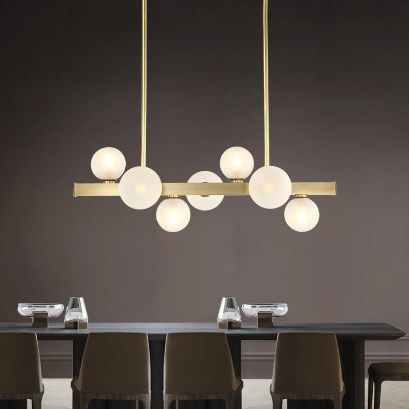 Светодиодный подвесной светильник в виде стеклянного шара современный дизайн