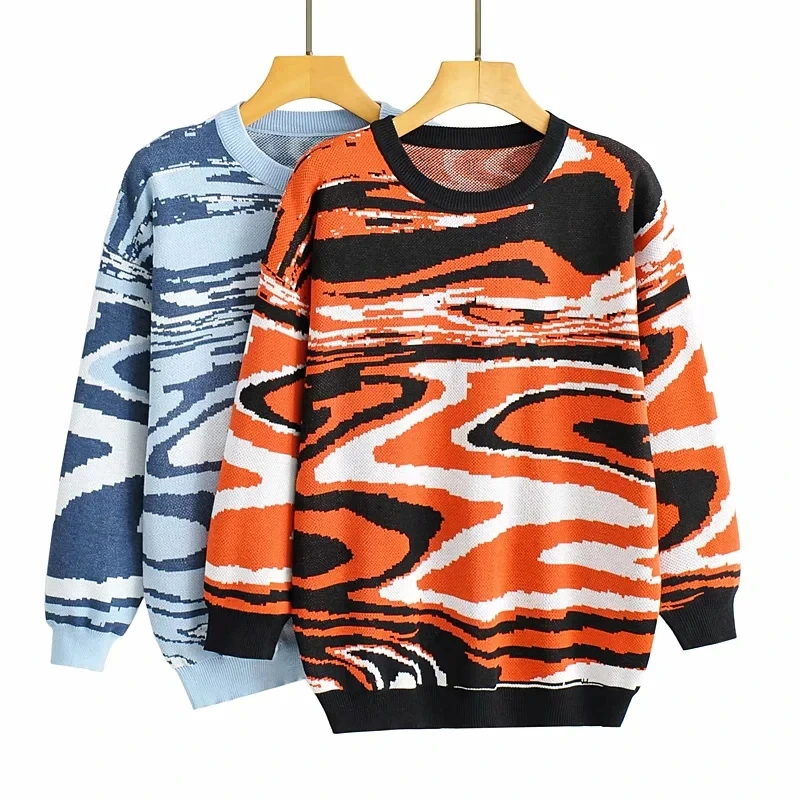 

ZA 2021 autumn new women's clothing fashion all-match European and American style casual loose vortex knitted pullover