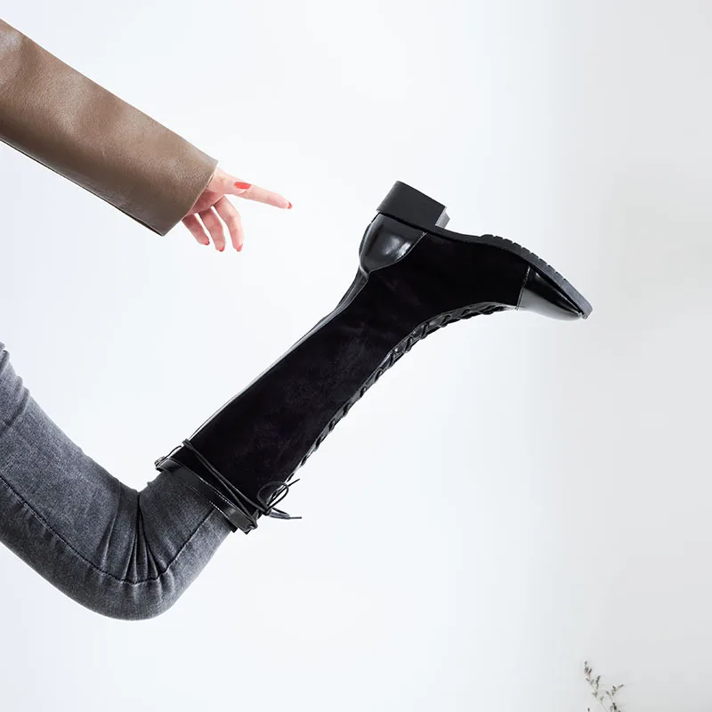 RASMEUP женские замшевые сапоги до колена 2019 г. Модные стильные зимние высокие