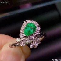 kjjeaxcmy fine jewelry 925 sterling silver inlaid natural gemstone emerald popular womans female girl miss new ring