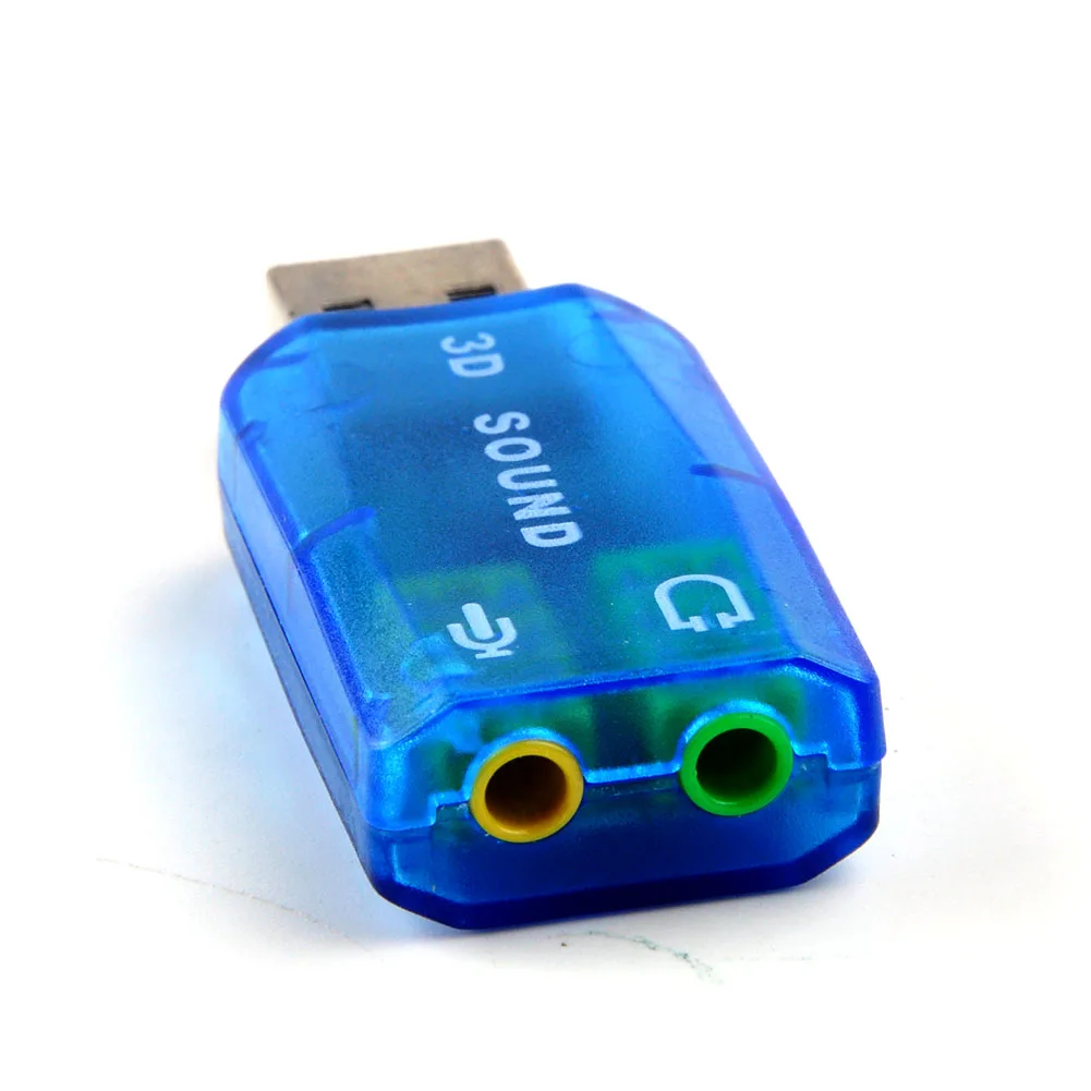 3 5 мм к Usb Звуковая карта адаптер аудио 1 Tarjeta de sonido externo usb 3D звуковая microfono HIFI| |