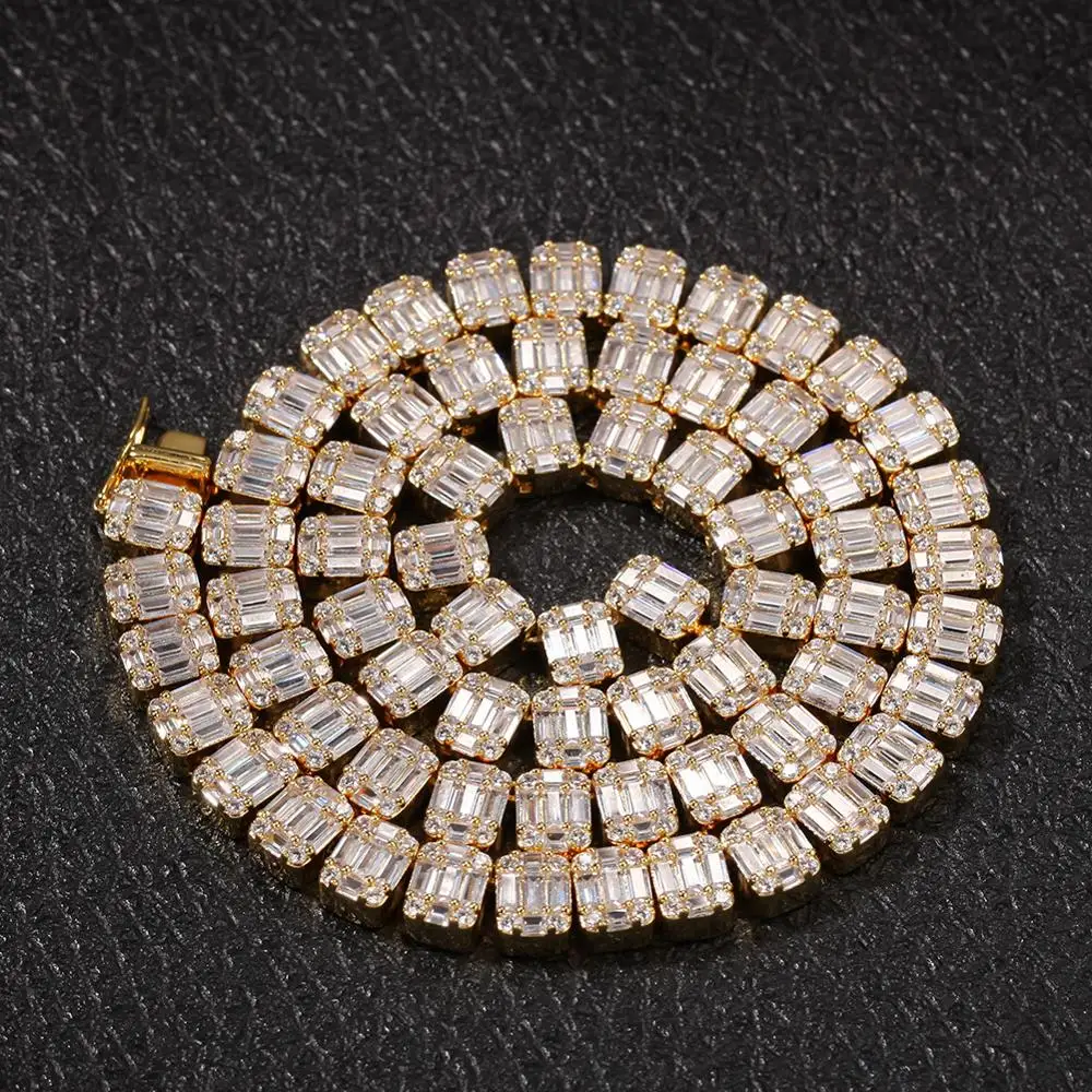 Новые 8 мм высокого качества в стиле хип хоп цепи Bling Полный Стразы ожерелье