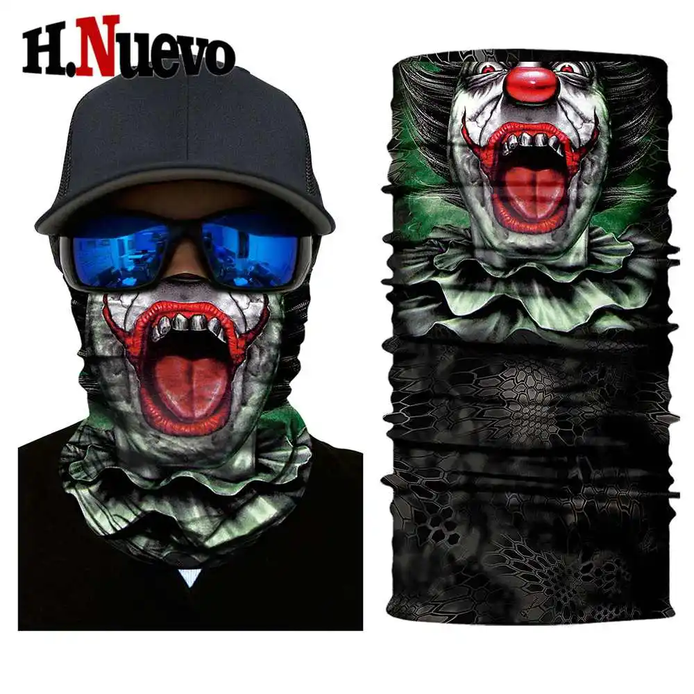 Балаклава маска для лица Мотоцикл призрак тактическая Durag Лыжная велосипедная тушь мотоциклетный шарф маска череп маски бандана мотор - Цвет: HR040682