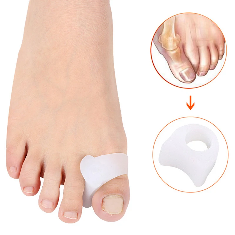 2pcs Soft Silicone Gel Toe Separator Bunion Spacers Toes Thumb Corrector Foot Care Tool