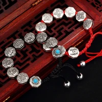 bastiee bracelet silver 925 jewelry bracelets women men buddhism six syllable mantra hmong handmade
