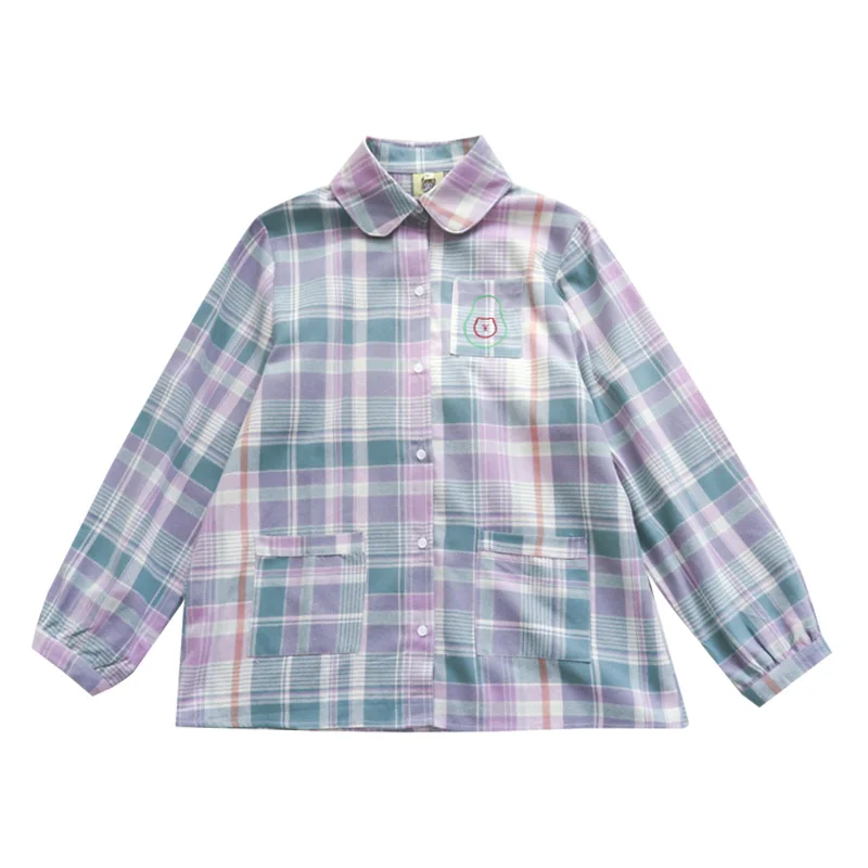 Оригинальный дизайн новая Женская Весенняя блузка с карманами декоративная