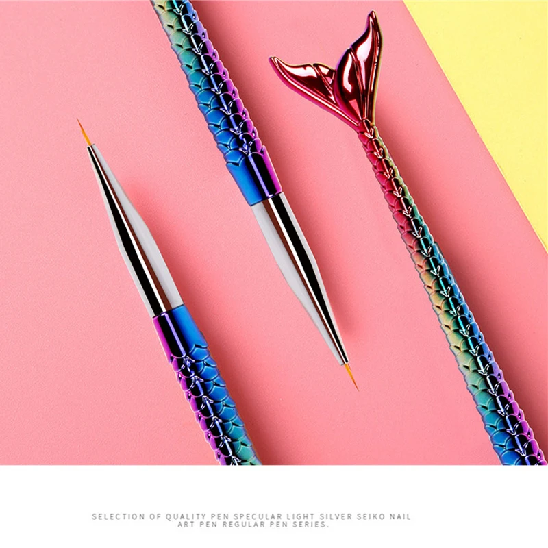 Набор нейлоновых кистей для маникюра Русалка 3 шт./компл. кисти макияжа линейный