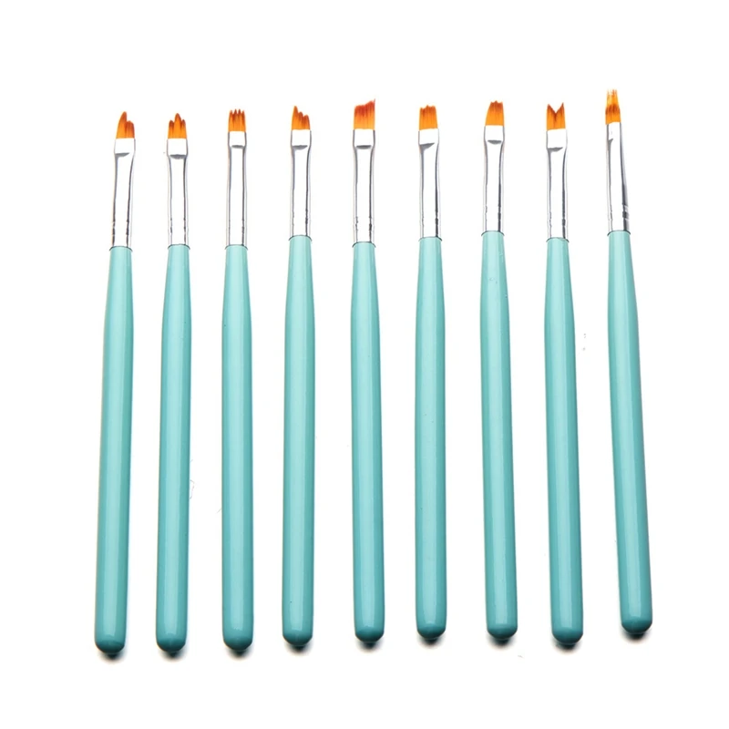 

9Pcs/Set Nail Pen Brush Nail Glue Phototherapy Pen Suitable for Professional Salon or Home Use Gel Nail Brush