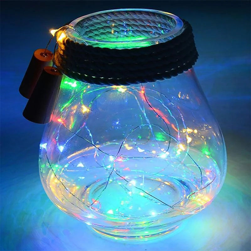 Houkiper Горячая 10 LED 2018 Солнечная струнная лампа креативная пробка для бутылки DIY
