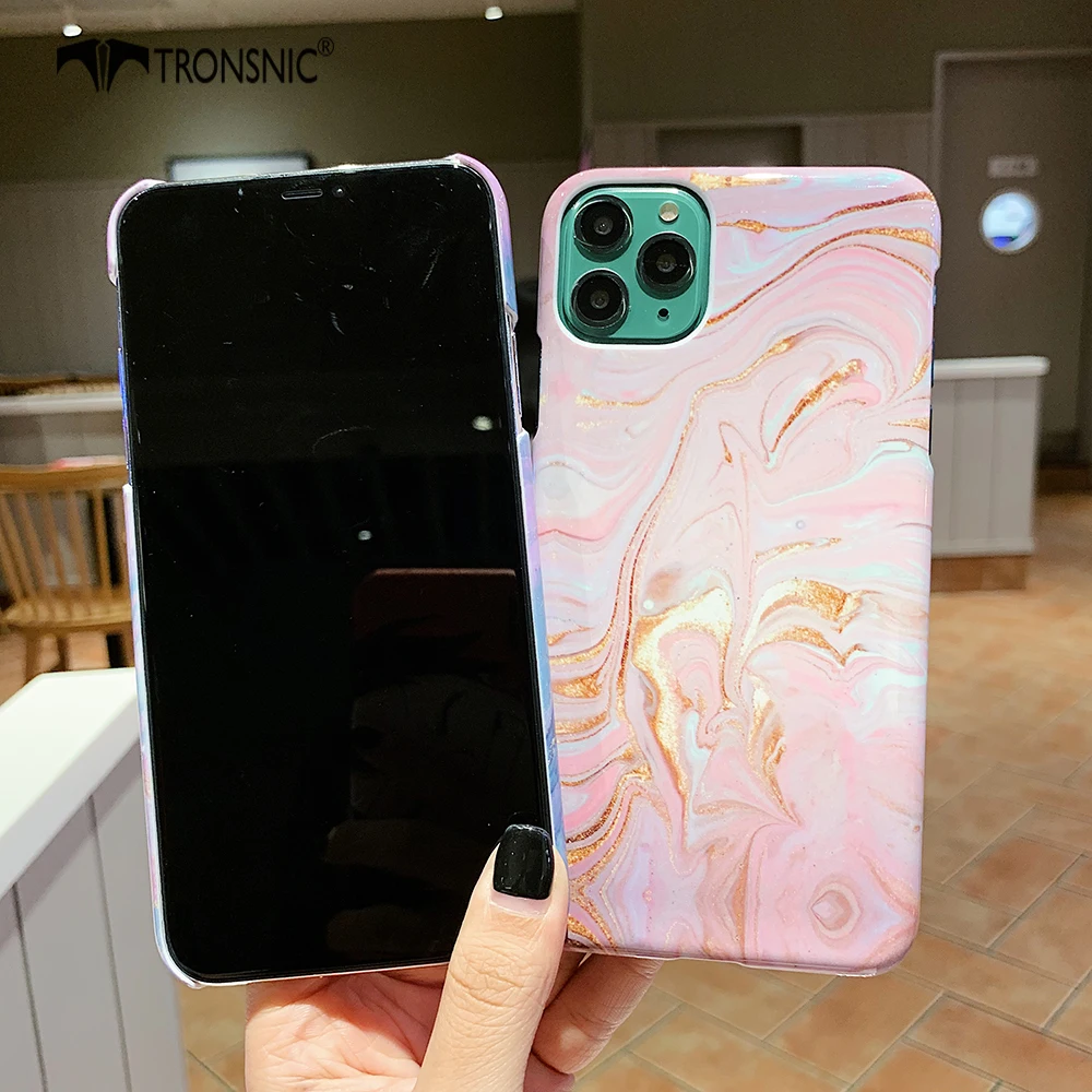 Мраморный золотой чехол для телефона iPhone 11 Pro Max XR XS MAX жесткий черный Фиолетовый Блестящий Роскошный чехол для iPhone 6s 7 8 Plus модные чехлы