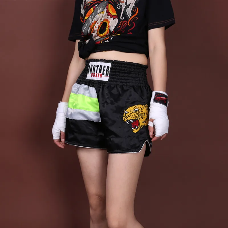 

Шорты ММА леопардовые для мужчин и женщин, спортивные боксерские шорты для тайского бокса, боксерские шорты для тайского боксера