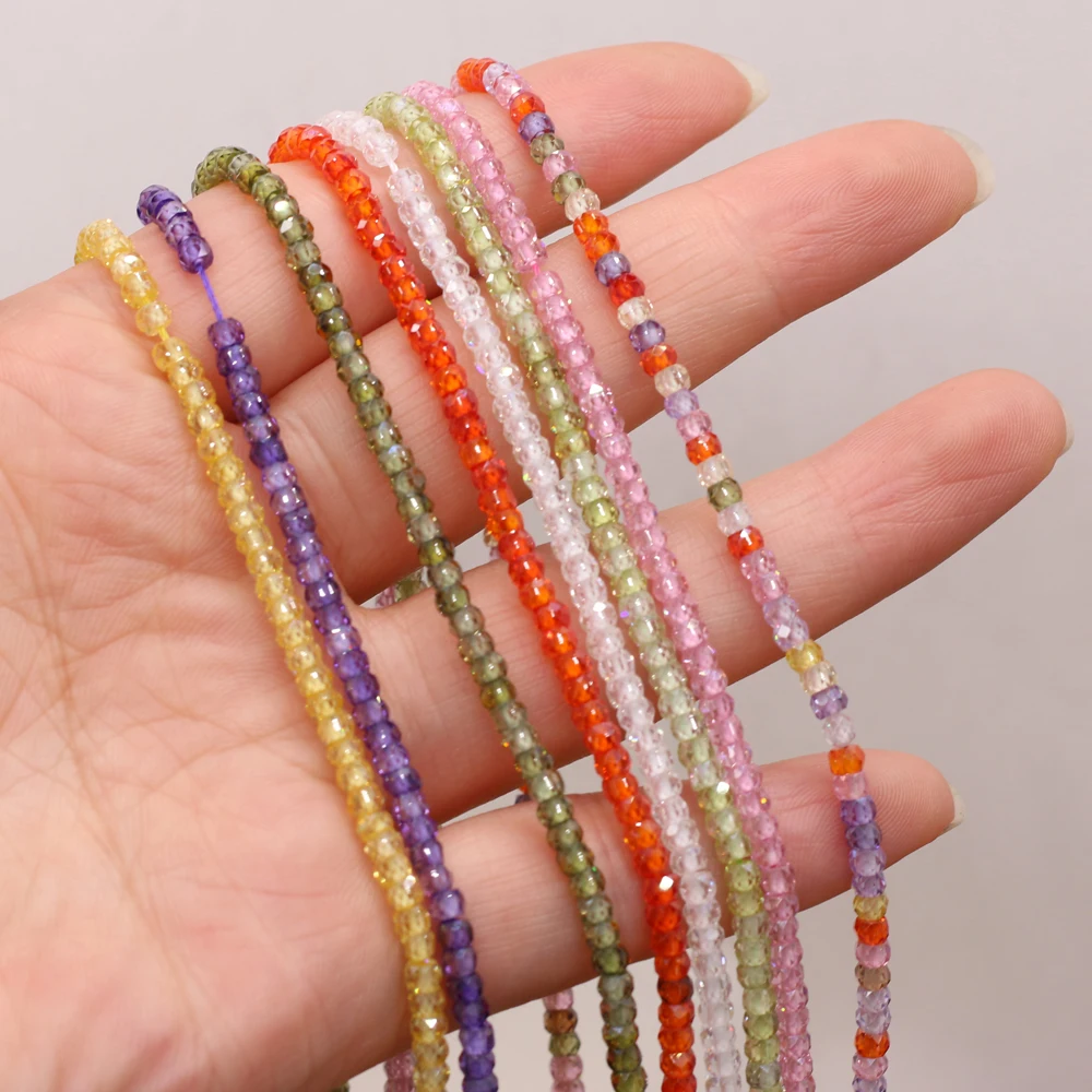 

Natural Stone Beads Zircon Section Abacus-Shaped Loose Beads For DIY Jewelry Making Necklace Bracelet Earrings Accessory