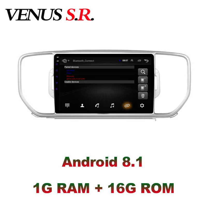 VenusSR Android 8 1 2.5D автомобильный dvd для KIA Sportage kx5 радио 2016 2017 мультимедиа головное