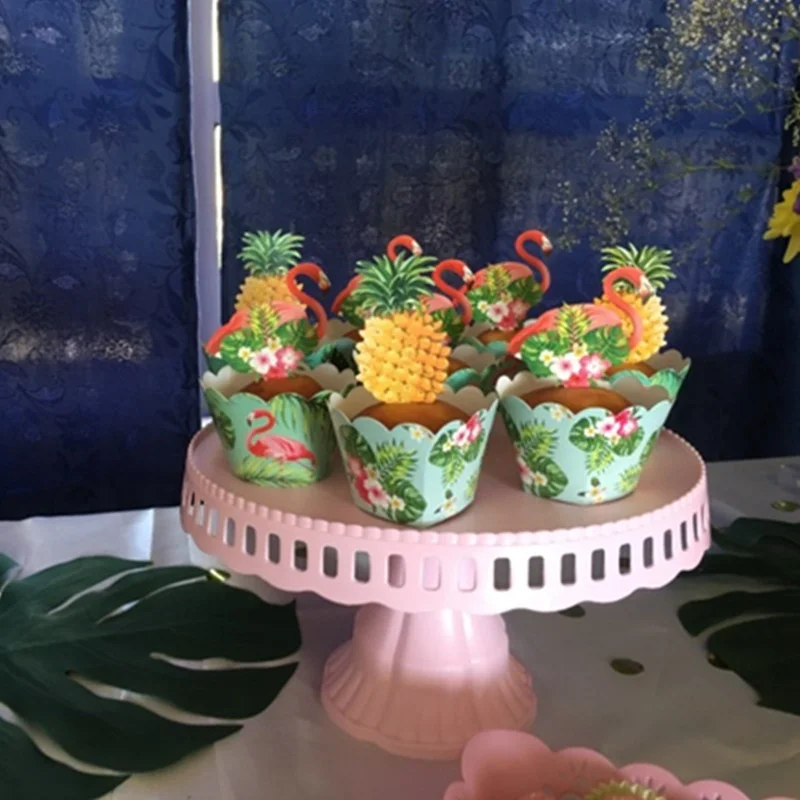 24 шт. бумага с Фламинго ананас кекс обертки топперы для Детей шар в виде фламинго