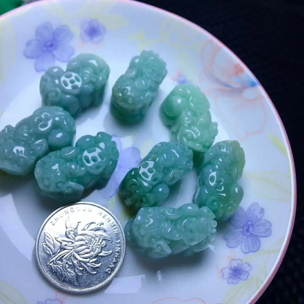 Подвеска из натурального зеленого нефрита Pi Xiu подарок для женщин и мужчин 23x15 мм