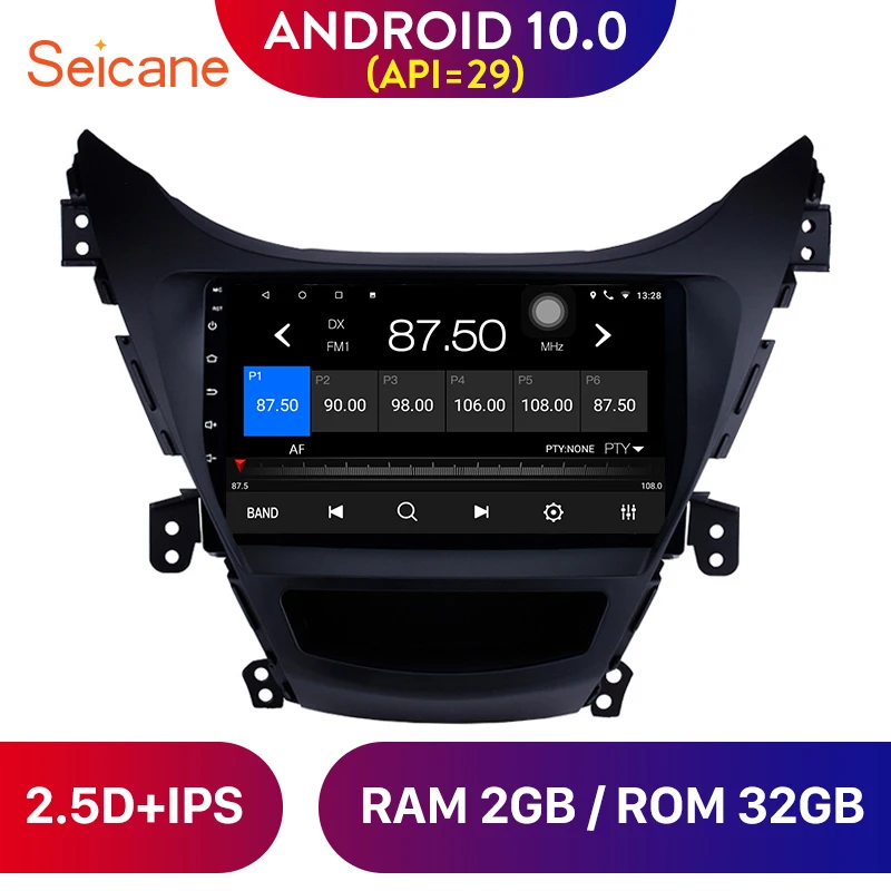 

Автомагнитола Seicane, мультимедийный плеер на Android 10,0 для Hyundai Elantra 2011, 2012, 2013, с поддержкой ТВ-тюнера, DVR, 9 дюймов, с GPS-навигацией