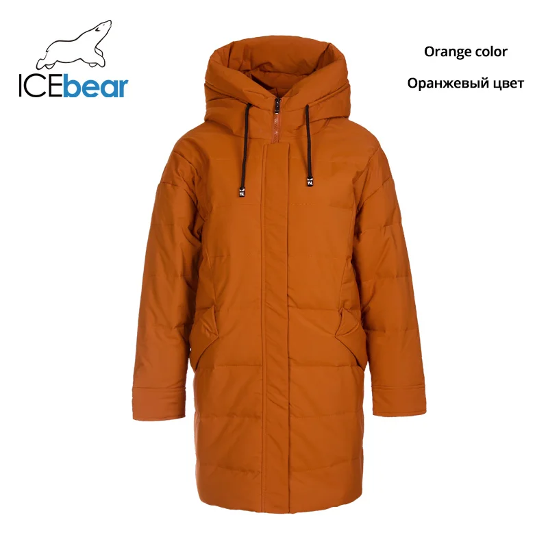 ICEbear Новинка года зимний женский пуховик модная теплая Женская куртка с капюшоном Брендовая женская одежда D4YY83016Y - Цвет: 3340