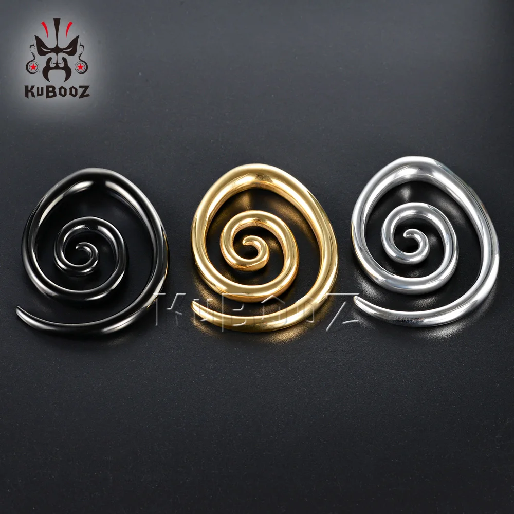Wholesale Price Stainless Steel Gold Black Ellipse Ear Weight Gauges Stretchers Body Piercing Jewelry Ear Clip Expanders 8PCS