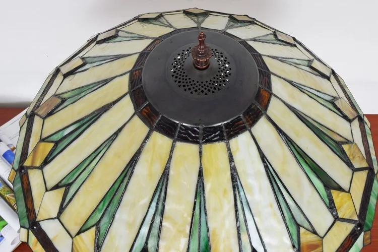 Витражная настольная лампа Tiffany для гостиной, столовой, спальни, большая настольная лампа в европейском стиле, цветная стеклянная лампа