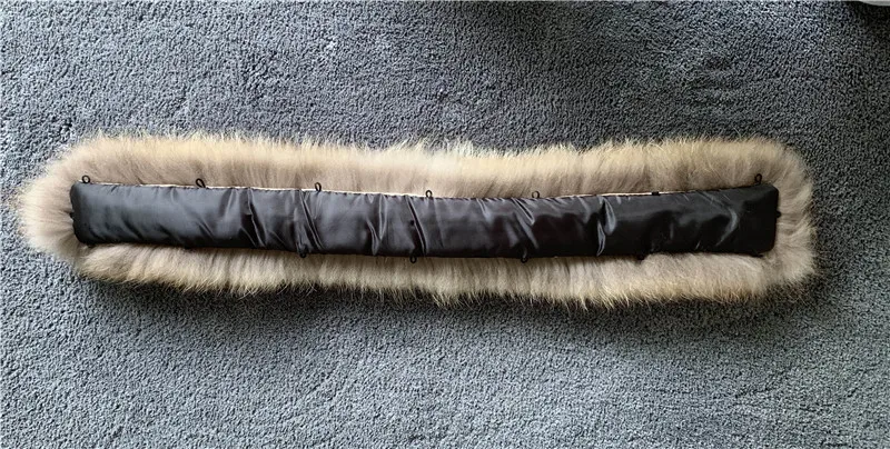 Real Raccoon Fur Collar Womens Natural Fur Gray Collar Real Fur Shawl Raccoon collar Fur Scraves