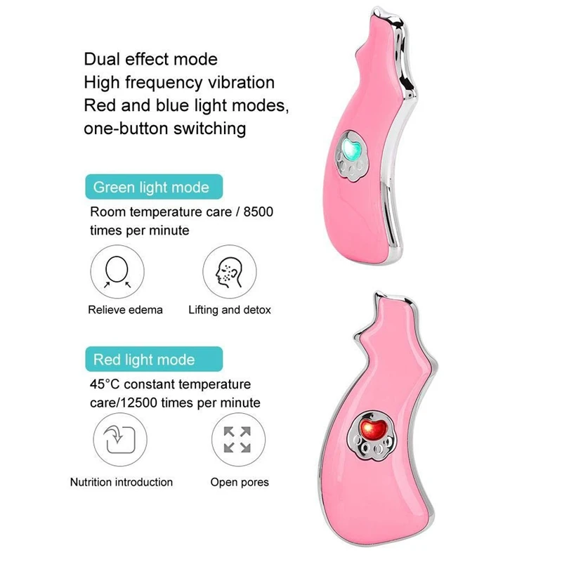 

Facial Massager EMS Gua Sha Skin Firming Wrinkle Removing Vibration Cold Hot Compress Massager