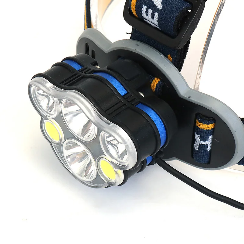 Светодиодный налобный фонарь 8 режимов для рыбалки масштабируемая лампа
